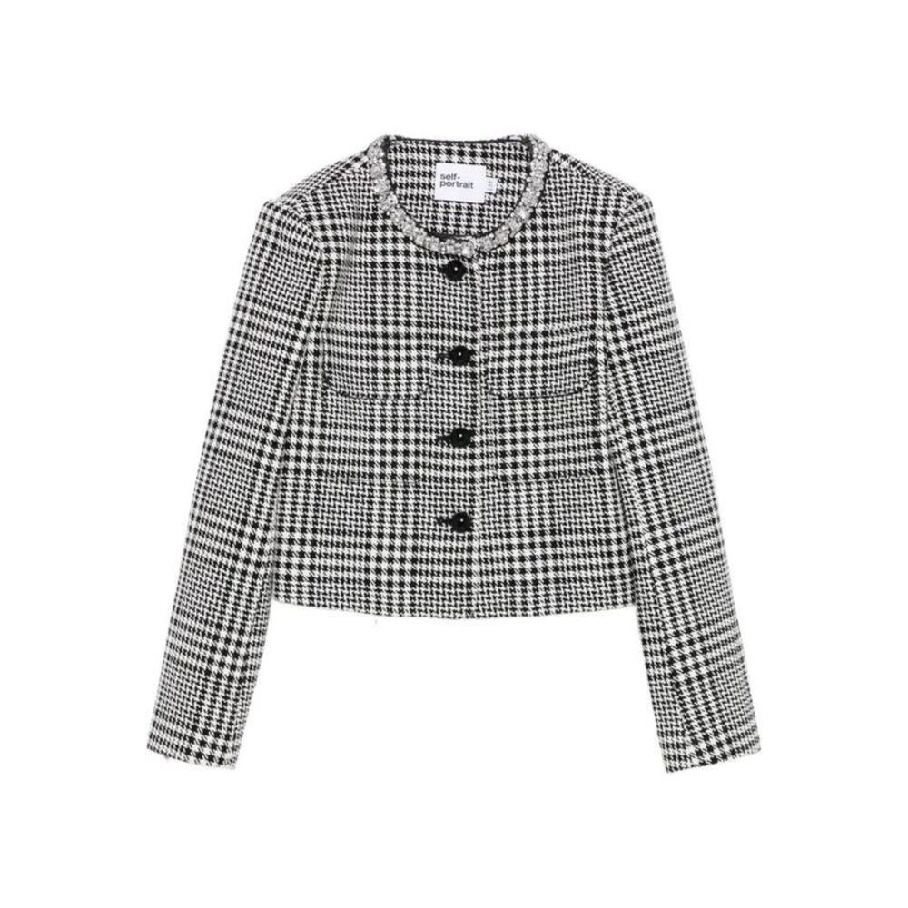 SELF-PORTRAIT Structured Patterned Woven Jacket W… - image 1